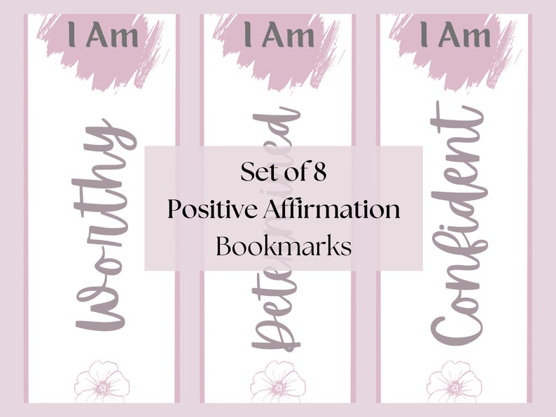 Positive Affirmation Bookmarks I Am Bookmarks Affirmation Bookmarks Bookmarks Self-Love Bookmarks Printable Bookmarks Instant Download 画像 1