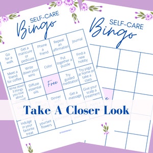 Printable Self-Care Bingo Cards, Self-Care Bingo, Self-Care Game, Bingo, Instant Download Bingo, Self-Care Activities, Bingo Game image 2