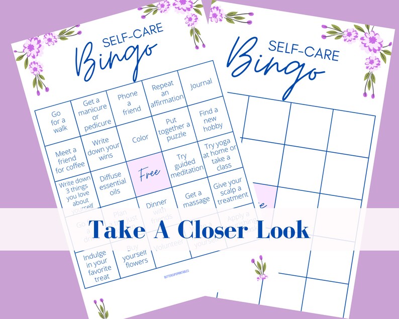 Printable Self-Care Bingo Cards, Self-Care Bingo, Self-Care Game, Bingo, Instant Download Bingo, Self-Care Activities, Bingo Game image 2