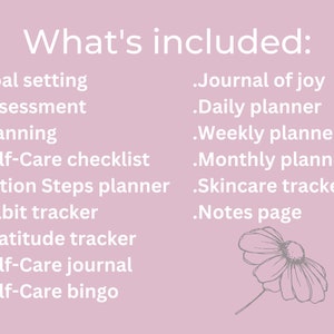 Self-care workbook, self-care journal, gratitude tracker, habit tracker, wellness tracker, planner, self-care planner, daily planner image 3
