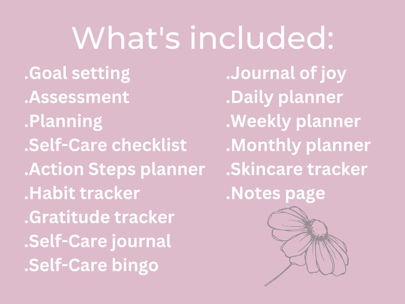 Self-care workbook, self-care journal, gratitude tracker, habit tracker, wellness tracker, planner, self-care planner, daily planner image 3