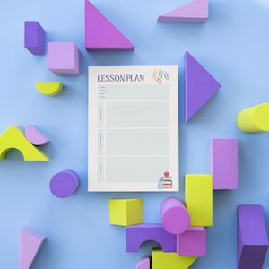 Editable Lesson Plan Template, Weekly & Monthly Planner, Teacher Printable, Digital Download