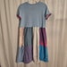 Patchwork ACDC Dress Upcycled T-shirt Dress W Pockets Beachy Colorful ...