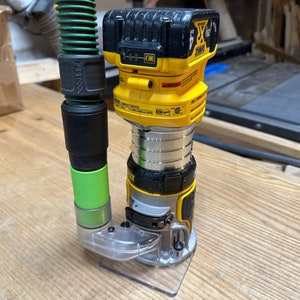 Festool  27/36mm Dust Adapter for Dewalt Router DWP611 & Dewalt 20v DWC600 slip-on