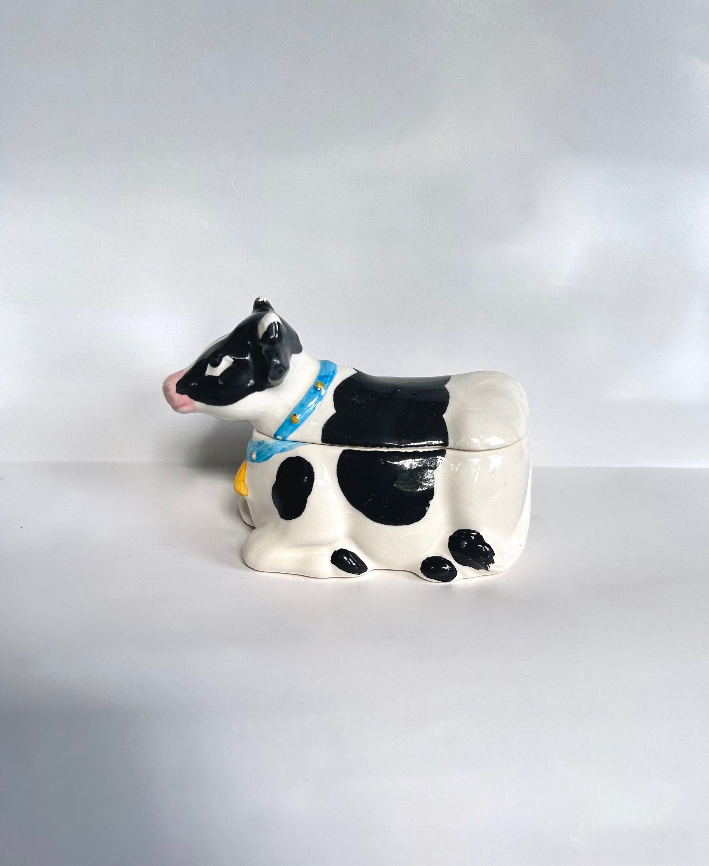 Vintage Cow Creamer and Sugar Set Etsy