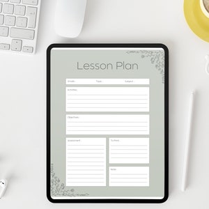 Teacher Lesson Plan Daily Lesson Plan Template Instant - Etsy