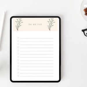 Printable to Do List Minimalist to Do List Instant - Etsy