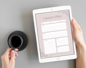 Teacher Lesson Plan| Daily Lesson Plan Template | Instant Download | Lesson Planning | Lesson Planner Printable | Minimalist Lesson Plan