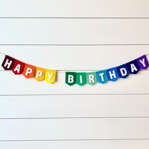 Benutzerdefinierte alles Gute zum Geburtstag Banner | Ideal für Partys, Abschlussfeier, Hochzeiten, Braut- und Babypartys und Feiertage