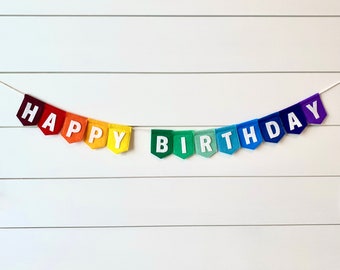 Custom Happy Birthday Banner | Great for Parties, Graduation, Weddings, Bridal & Baby Showers and Holidays