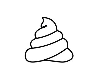 Poop Icon | Artwork | Graphic | Illustration | Download | Cricut | Web | Print | Emoji