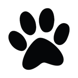 Dog Paw Print Icon | Artwork | Graphic | Illustration | Download | Cricut | Web | Print | Emoji