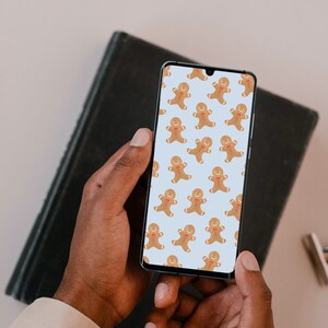 Gingerbread Men Phone Wallpaper
