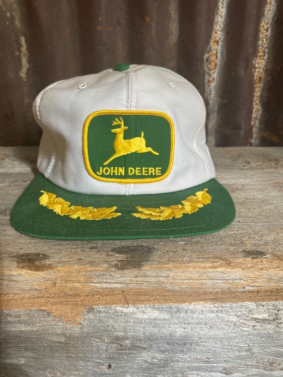 John Deere Vintage white John Deere hat Gem