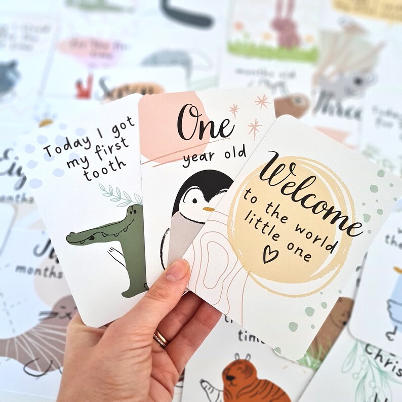 Baby Milestone and First Year Photo Cards - Etsy Australia