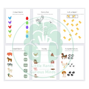 Farm Busy Book Printable Pack for Toddlers . Toddler Learning Book ...