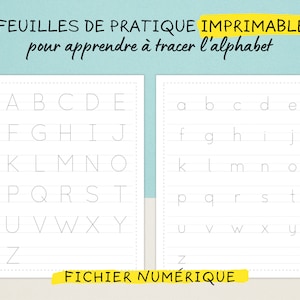 2 Fichas de práctica para aprender a trazar letras de la A a la Z | Alfabeto en minúsculas y mayúsculas | Actividad educativa para niños.