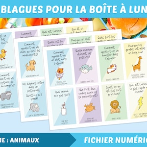 印刷可能なお弁当ジョーク 24 選 |子供向けのフランス語ノート |動物に関するジョークとなぞなぞ |学校に戻る