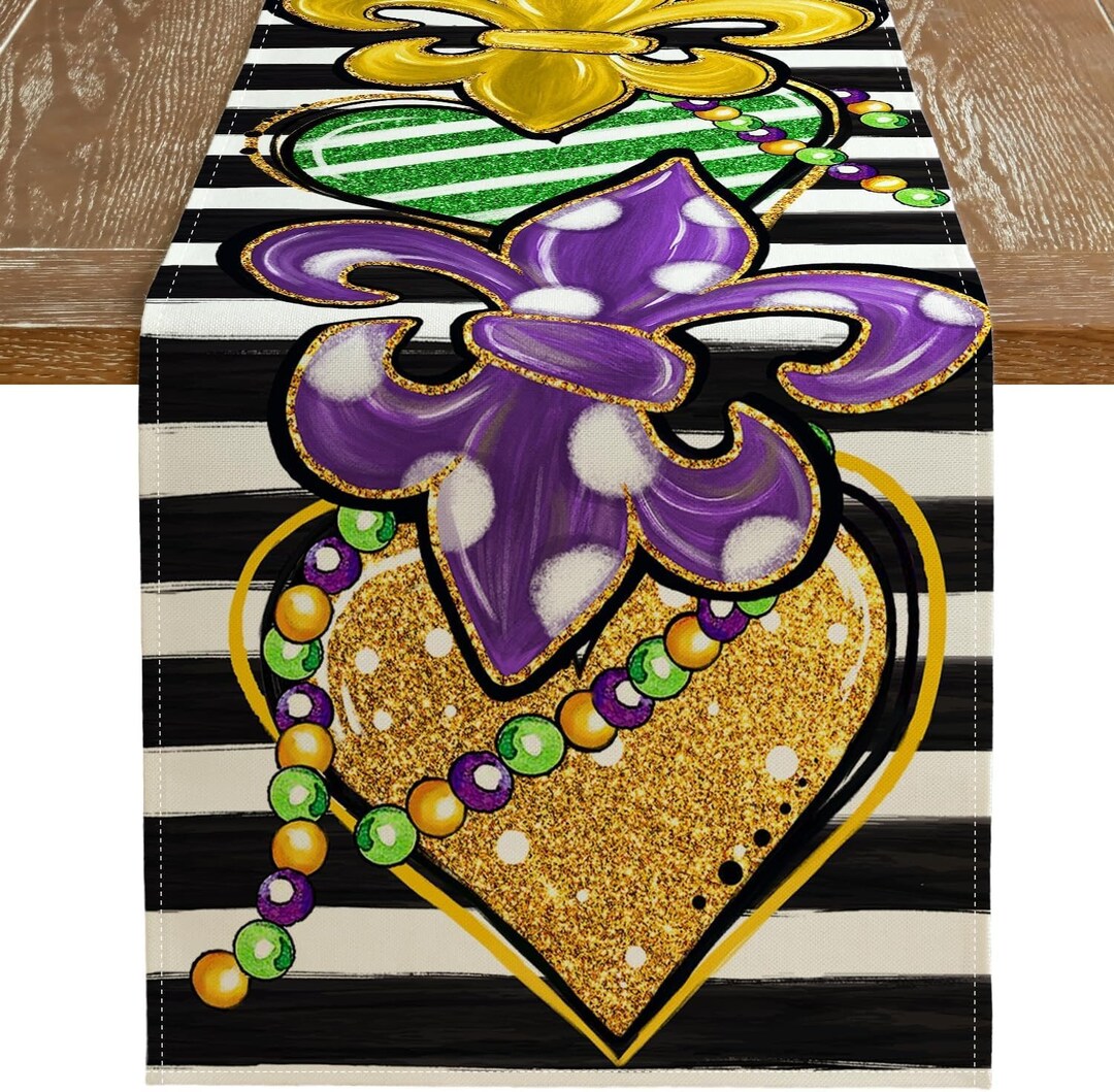 royal standard mardi gras table runner