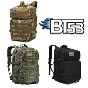 BT53 45L Military Tactical Backpack Perfect for 3-Day Hangouts, Hunting, Camping, Hiking Multiple Storage Sections,Ideal Gift for Loved Ones