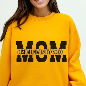Custom Mom University Crewneck Sweatshirt,Custom College SweatShirt,Custom GIft,Proud Mom Shirt,University Mom sweatShirt, Jumper For Mother