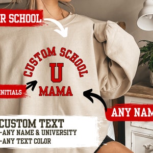 University grandmother Crewneck Sweatshirt,personalized Mom College shirt,custom Nana Jumper,Dad Any School Pullover sweater,graduation gift