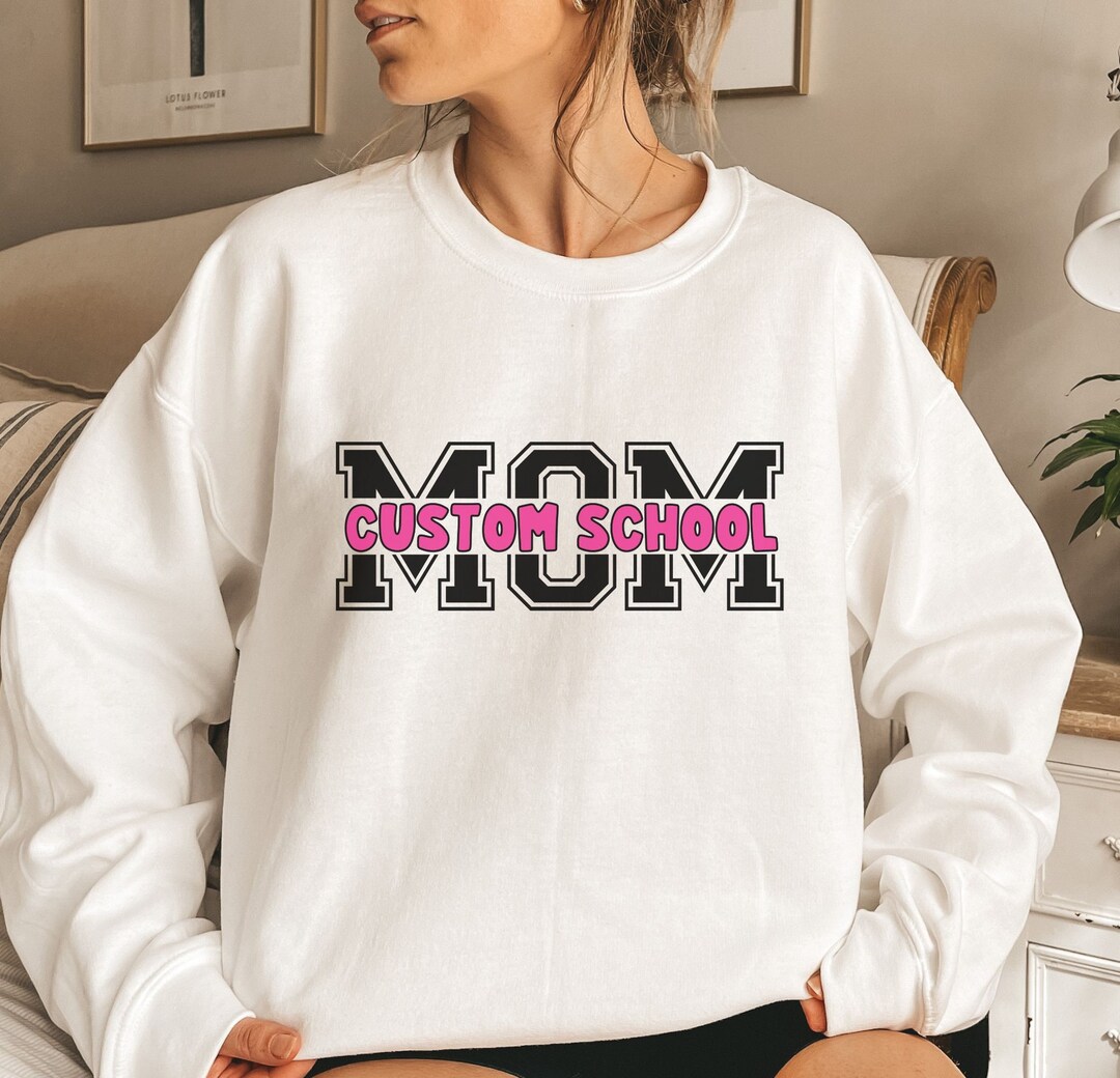 Mom Custom University Crewneck, Custom Mom Jumper, Custom College