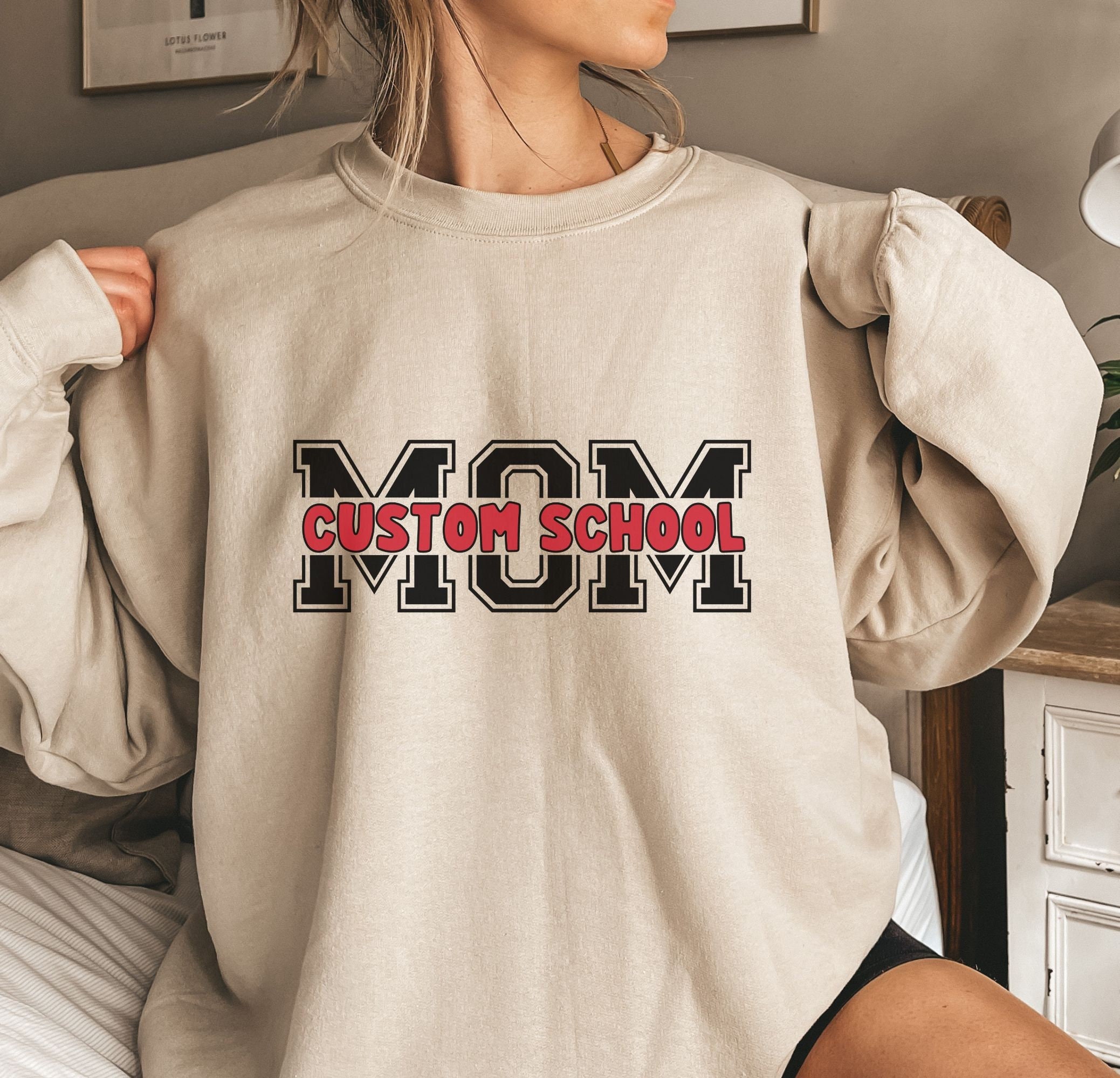 Custom Mom University Crewneck, Custom Mom Jumper, Custom College
