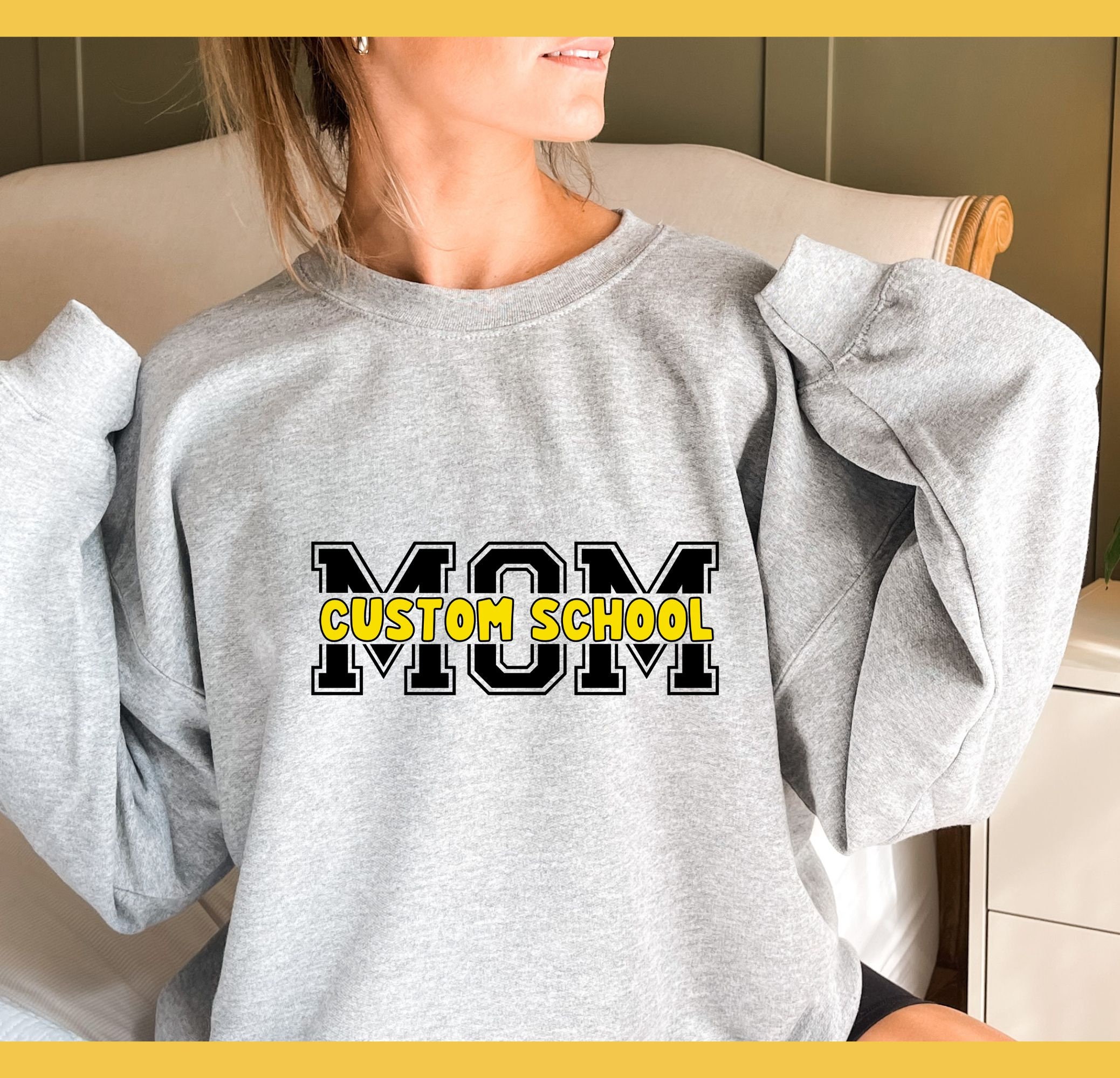 Custom Mom University Crewneck, Custom Mom Jumper, Custom College