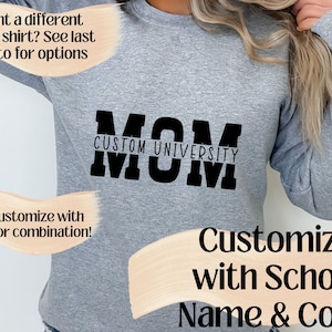 Mom Custom Jumper Custom University Crewneck Sweatshirt College SweatShirt from Kids For Mama Clothing for Tailgating Custom Gift