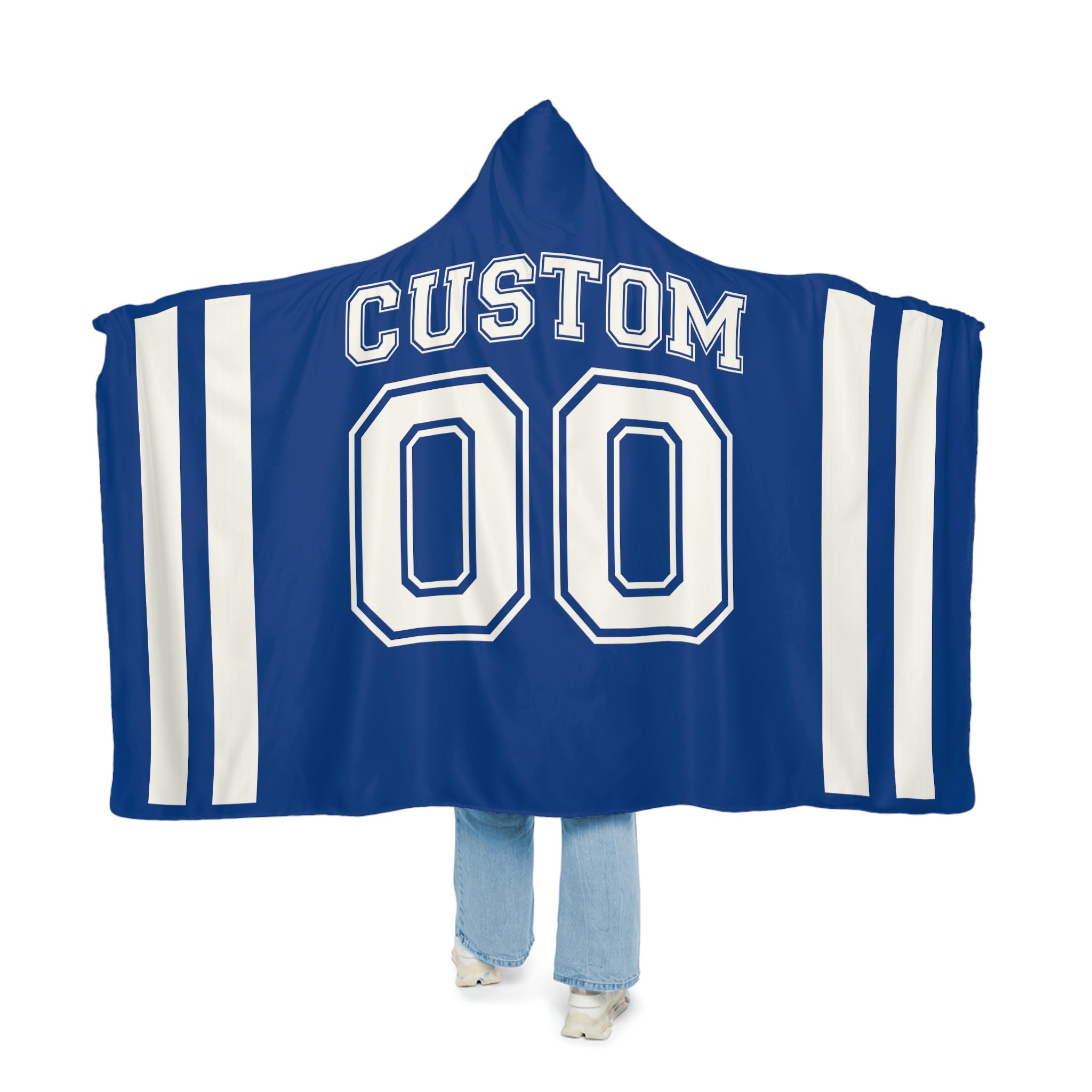 Football Jersey Hooded Blanket,custom Football Team Wearable Blanket