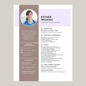 Dental resume template | Dentist Resume | General Dentist, Pediatric Dentist, Dentist hygienist resume template