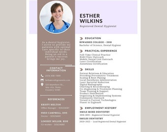 Modello di curriculum dentale / Curriculum dentista / Modello di curriculum per dentista generale, dentista pediatrico, dentista igienista