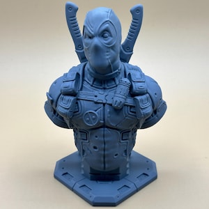 Deadpool Bust - 3D Printed  Primed - Superhero Collectible TM