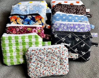 Bolsa acolchada con cremallera / tarjetero / neceser