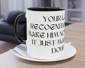 Him Mug, Two-Toned Mugs, New Homeowner Gift, Christian Fathers Day Present, Religious Housewarming, Graduation Gifts