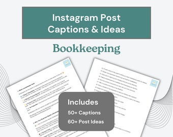 Bookkeeping Social Media Captions | Instagram Captions | Instagram Post Ideas | Social Media Content | Bookkeepers