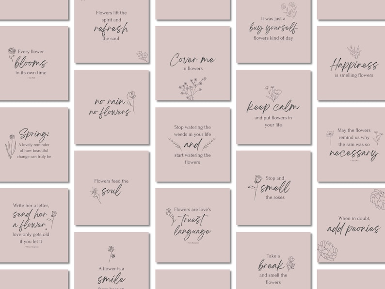 60 Flower Instagram Quote Templates Florist Flower Shop Social Media