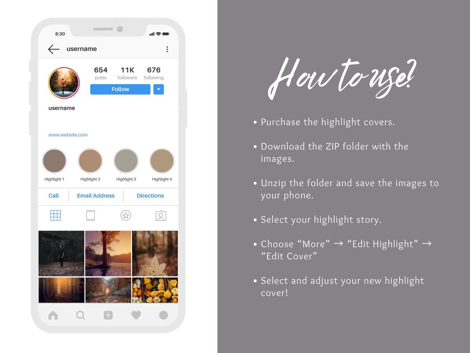 30 Earth Tones Instagram Highlight Covers | Neutral Natural Nature ...