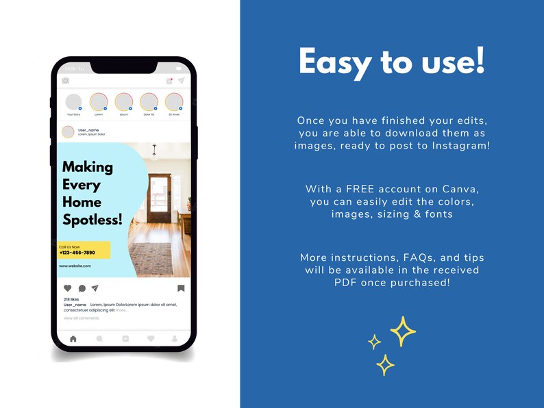 50 Cleaning Instagram Post Templates Cleaning Service Etsy