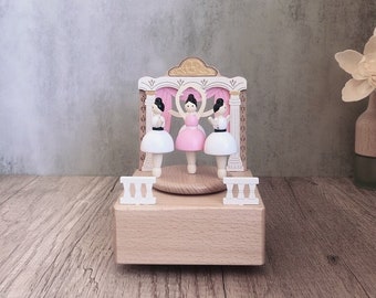 Tanzendes Mädchen wirbelndes Ballett Mädchen Spieluhr aus Holz, Spin Ballerina Mädchen, maßgeschneiderte Spieluhr, einzigartiges Geschenk, besonderes Andenken, Geschenk für sie