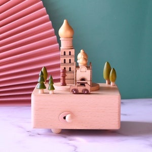 Personalisierte Kuppel Kirche Spieluhr aus Holz, personalisierte Spieluhr, einzigartiges Geschenk, besondere Andenken, Geschenk für Sie, Geschenk für Kinder