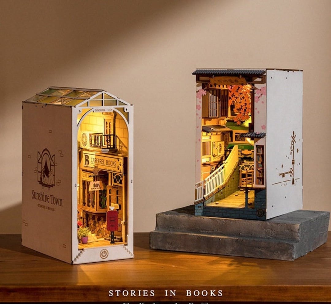 DIY Book Stand Handmade Book End Assembled Toys Wooden With Etsy