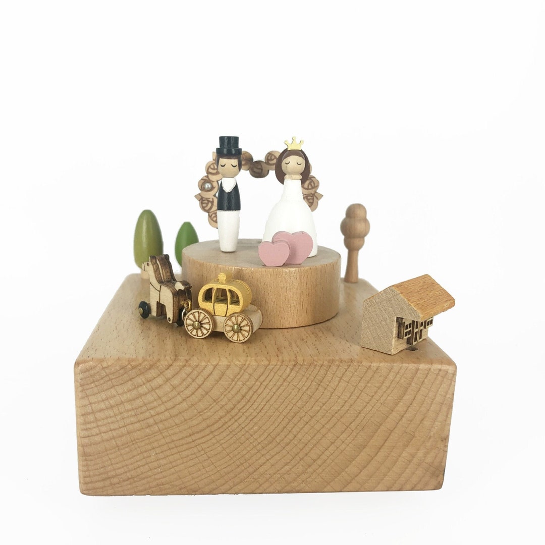 Personalized Fairy Tale Wedding Wooden Music Box, Customized Music Box ...