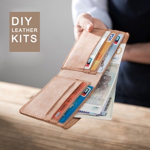 DIY Wallet Kit - Personalisierte Brieftasche Personalisierte Leder Notiztasche Burse