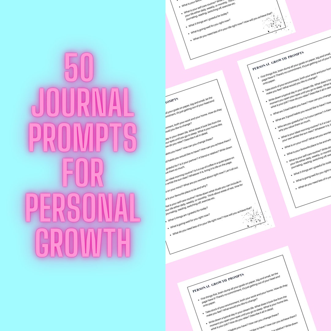 Journal Prompts for Personal Growth / Mental Health, Digital Download ...