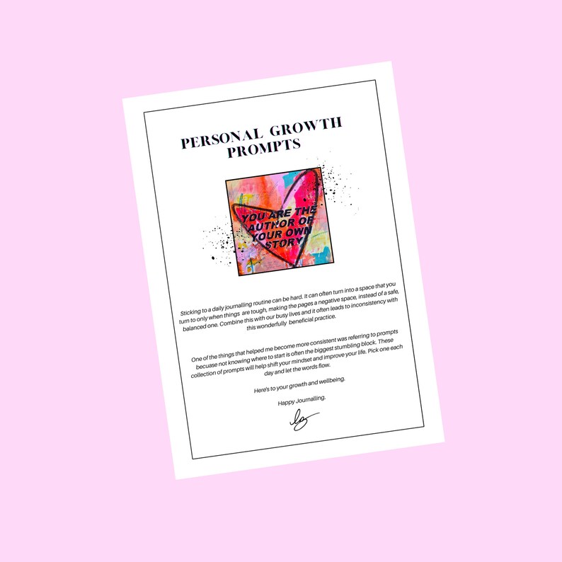 Journal Prompts for Personal Growth / Mental Health, Digital Download ...