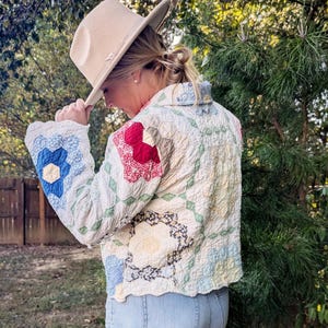 Mo's Flower Garden Cropped Quilt Coat