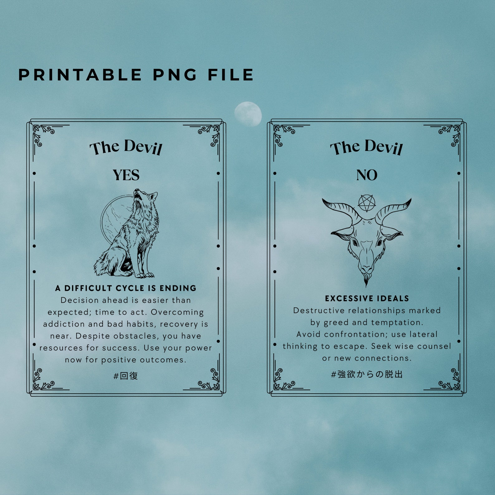 Printable Digital Tarot Deck for Beginners, Learning Tarot Deck 46 ...