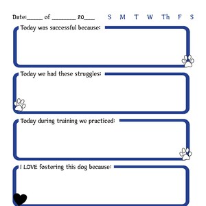 Foster Puppy Planner